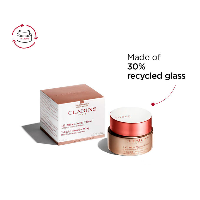 Intensive Facial Lift Wrap packaging made of recycled glass