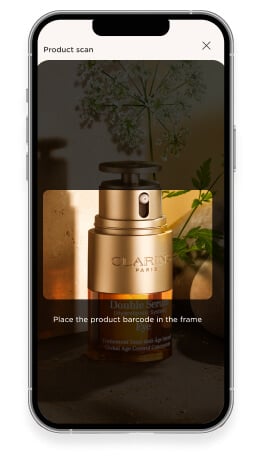 Clarins app screen